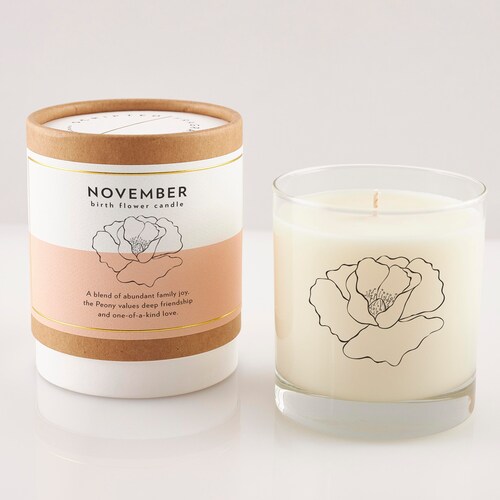 November Birth Month Flower Candle November Birthday Gift Etsy