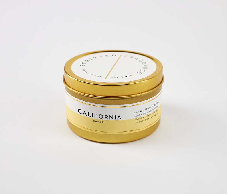 California Candle | California Lover Gift | Personalized Gift | Moving | California Wedding Favor | Soy Candle In Reusable Rocks Glass image 3