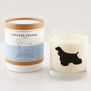 Cocker Spaniel Candle | Gift For Cocker Spaniel Lover | Spaniel Mom | Dog Dad | Pet Loss Memorial | Soy Candle In Reusable Rocks Glass