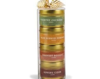 Fall Candle Gift Set: Soy Wax Autumn Scents