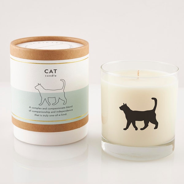 Cat Soy Candle | Cat Lover Gift | Cat Mom | Cat Dad | Cat Rescue | Crazy Cat Lady | New Kitten | Cat Rocks Glass Candle | North Shore