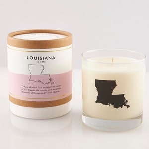 Louisiana State Candle | Louisiana Scented Candle | Louisiana Gift | Wedding Favor | Rocks Glass | State Candles | Hostess Gift