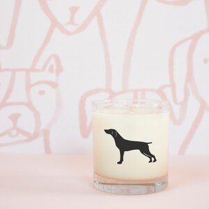 German Shorthaired Pointer Candle: Scented Soy Wax Rocks Glass image 7