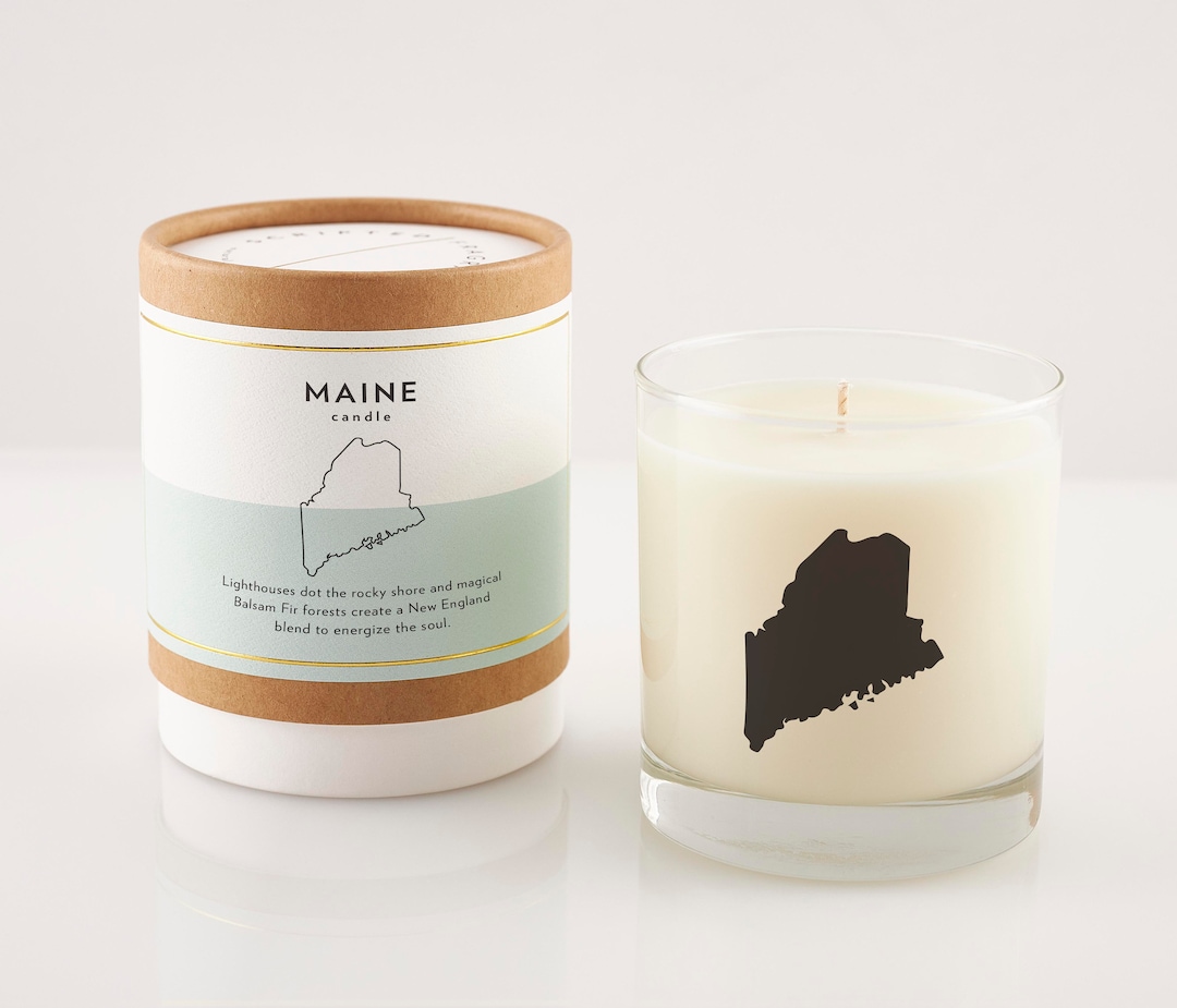 Maine Candle Maine Scented Candle Maine Rocks Glass Maine Gift Maine