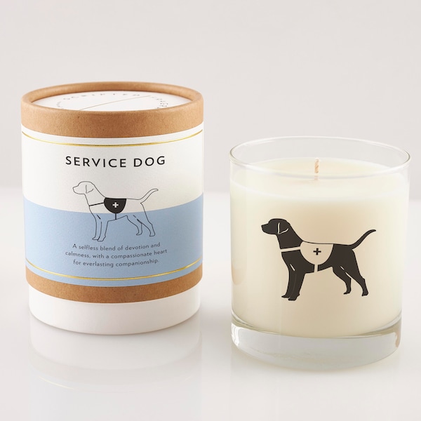 Service Dog Candle | Service Dog Gift | Therapy Dog | Emotional Support Animal | Dog Trainer | Search and Rescue |  Dog Lover | Military Dog