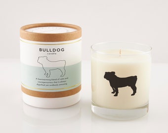Bulldog Dog Candle | Bulldog Gift | Bulldog Mom | Bulldog Dad | Pet Loss Memorial Gift | Bulldog Lover Gift | Dog Breed Rocks Glass Candle