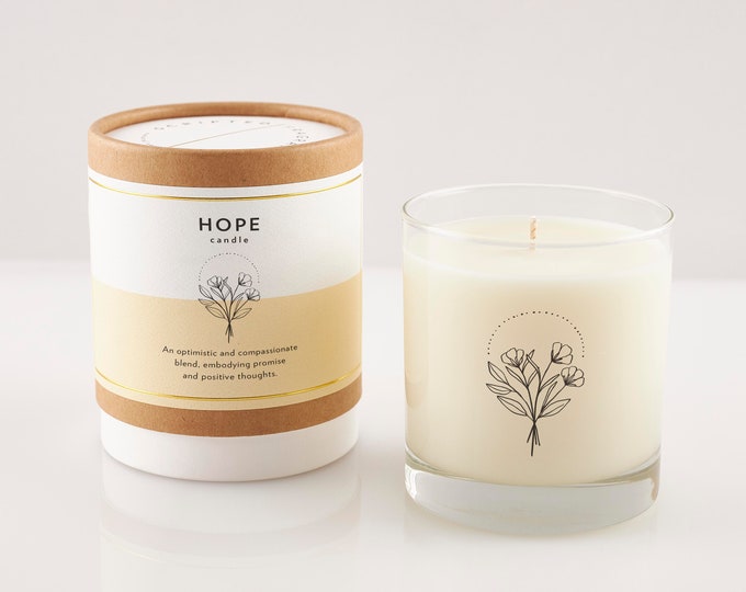 Hope Candle | Wellness Candle | Faith Gift For Her | Aromatherapy Spa Candle | Encouragement Gift | Spiritual Healing | Scented Soy Candle
