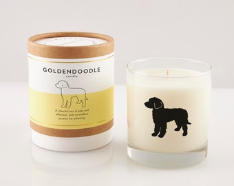 Goldendoodle Candle | Goldendoodle Gift | Goldendoodle Scented Candle | Doodle Mom | Rocks Glass | Gift For Dog Lover | Golden Doodle Lover