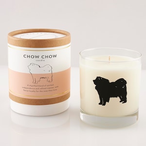 Chow Chow Candle | Chow Chow Lover Gift | Personalized Pet Gift | Chow Mom | Dog Lover | Pet Loss | Soy Candle In Reusable Rocks Glass