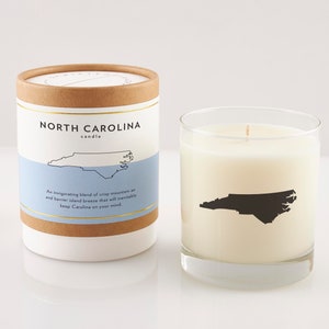 North Carolina Candle | North Carolina Gift | Wedding Favor | North Carolina Home | Rocks Glass | Hostess Gift | Moving Gift