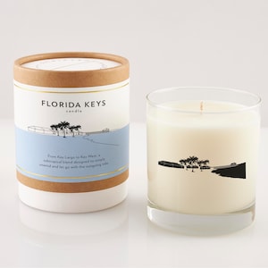 Florida Keys Candle: Tropical Citrus Scented Soy Candle in Rocks Glass