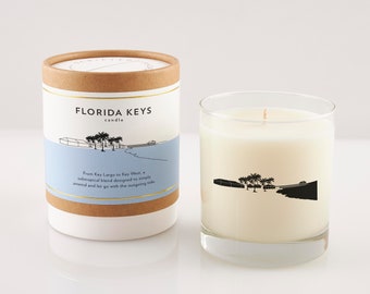 Florida Keys Candle | Florida Keys Gift | Florida Home | Florida Keys Scented Candle | New Home Gift | Hostess Gift | Rocks Glass