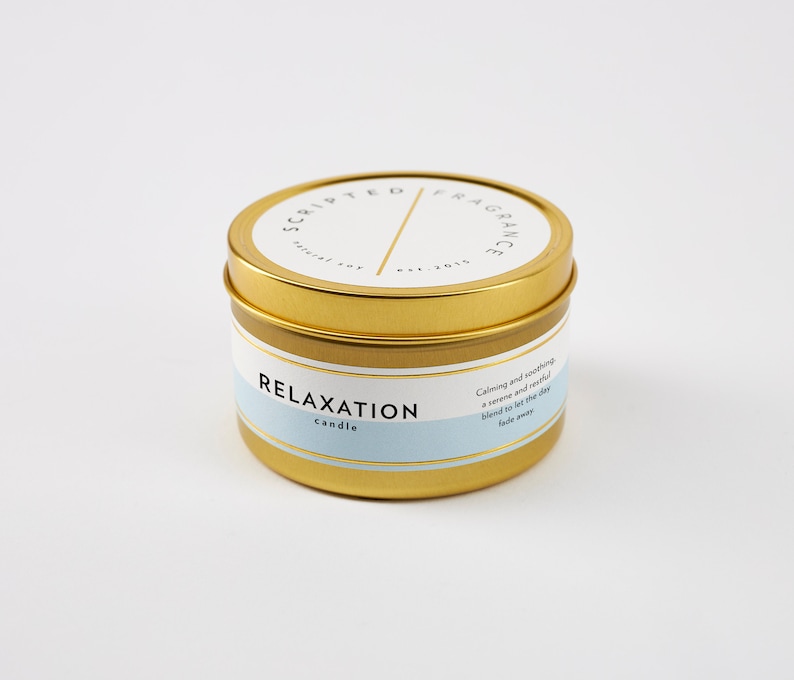 Relaxation Candle: Soy Wax in Reusable Rocks Glass, Aromatherapy Gift image 3