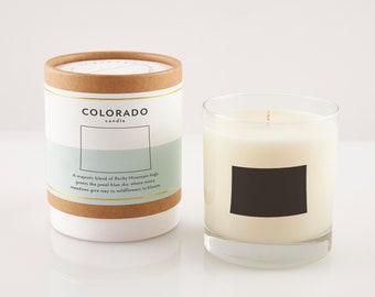 Colorado Candle | Colorado Lover Gift | Colorado Home | Hostess Gift | Moving  Away Gift | Wedding | Soy Candle In Reusable Rocks Glass