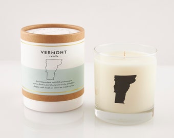 Vermont Candle | Housewarming Gift | Vermont Home | Rocks Glass | Gift From Vermont | Moving Gift | Missing You |