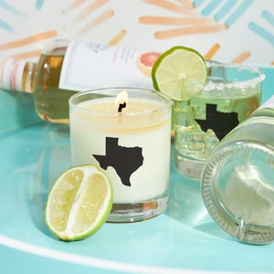 Texas State Candle Texas Gifts Housewarming Gift Corporate Gift Giving Rocks Glass Texas Home State Candles Moving Gift image 6