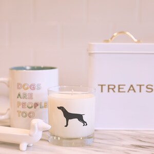 German Shorthaired Pointer Candle: Scented Soy Wax Rocks Glass image 9