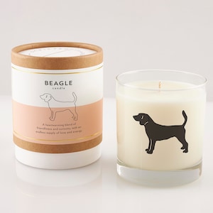 Beagle Candle | Gift For Beagle Lover | Dog Rocks Glass | Beagle Hostess Gift | Rescue Dog | Beagle Mom | Dog Lover | CBS Sunday Morning