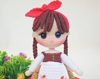 Tutorial muñeca crochet / PATRÓN muñeca amigurumi / PATRÓN English and Español/ patrón muñeca caperucita por Amiville