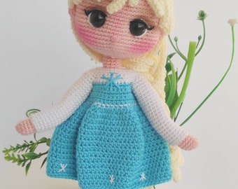 Patroon amigurumi-pop prinses/zelfstudie gehaakte pop