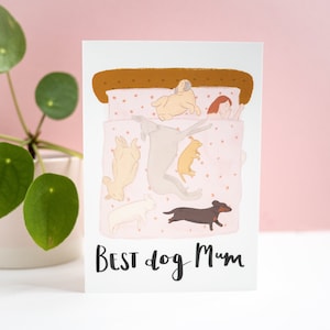 Meilleure carte de maman de chien, carte de chien de jour de mère, meilleure carte de maman de chien, de la carte de chien, cadeau de chien, cadeau de fête des mères image 1