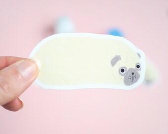 Pug Loaf Vinyl Stickers, Dog Lover Gift (Pack of 2)