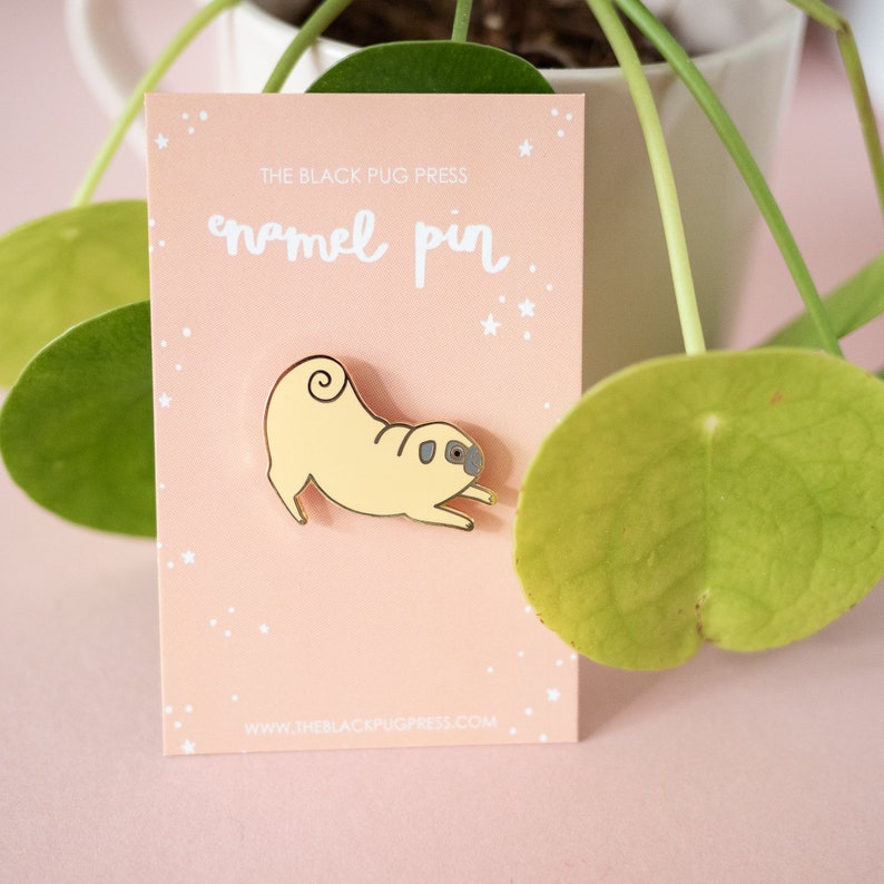 Pug Pin, Dog Pin, Pug Birthday, Pug Gifts, Enamel Pin, Pug Brooch, Pug Badge, Enamel Lapel Pin, Pug Jewellery, Pug Jewelry, Cute Pug image 3