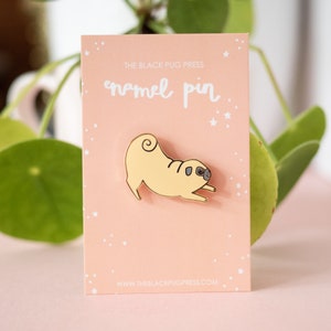 Pug Pin, Dog Pin, Pug Birthday, Pug Gifts, Enamel Pin, Pug Brooch, Pug Badge, Enamel Lapel Pin, Pug Jewellery, Pug Jewelry, Cute Pug image 5