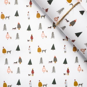 Dog wrapping paper, Scandi Gift Wrap, Pug Christmas wrapping paper, Hygge Nordic Gift Wrap, Eco Friendly Gift Wrap, Pug Gift Wrap image 4