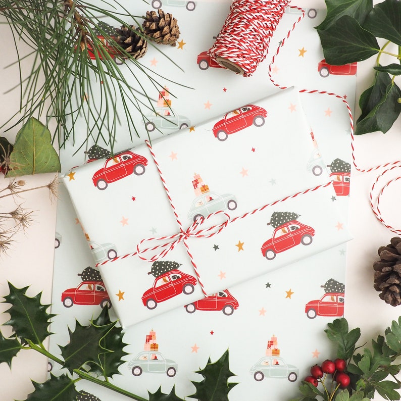 Pug Christmas wrapping paper Dog Christmas wrapping paper | Etsy