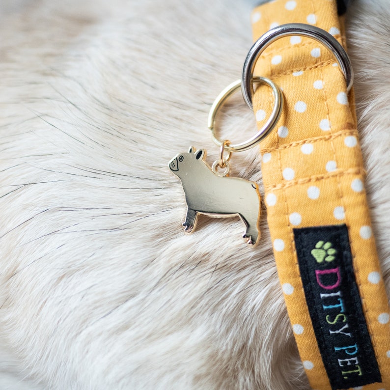 Frenchie Dog Tag Dog ID Tag French Bulldog Keyring Frenchie Etsy