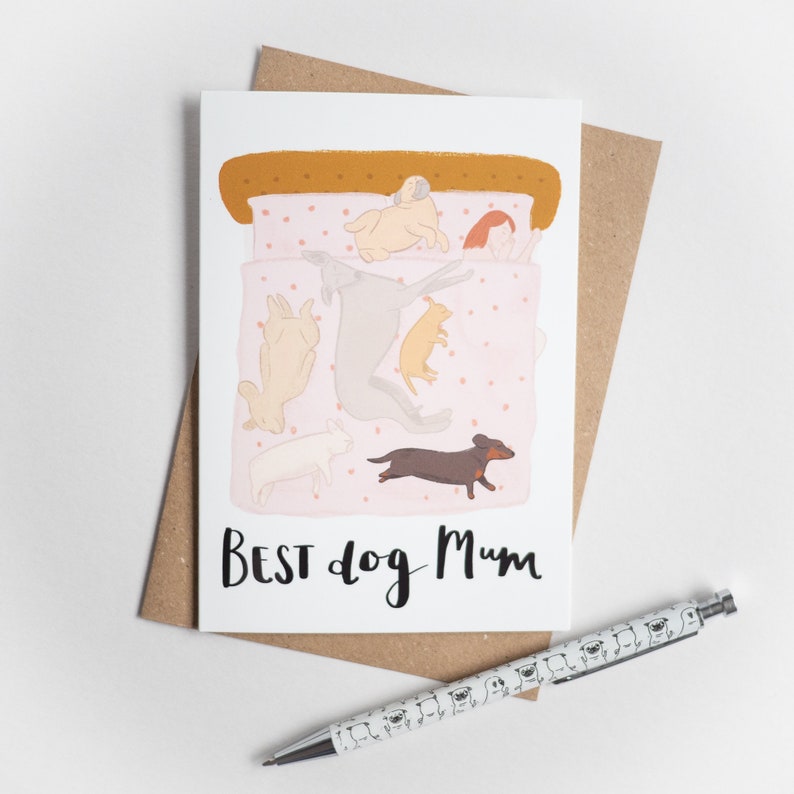Meilleure carte de maman de chien, carte de chien de jour de mère, meilleure carte de maman de chien, de la carte de chien, cadeau de chien, cadeau de fête des mères image 7