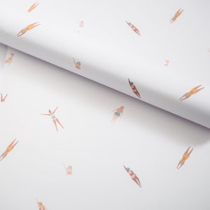 Wild Swimming wrapping paper, Eco Friendly Gift Wrap, Wild Swimmer wrapping paper, Recyclable Wrapping Paper, Swimming Ladies wrapping paper