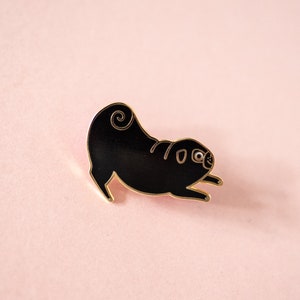 Black Pug Pin, Pug Pin, Dog Pin, Pug Birthday, Pug Gifts, Enamel Pin, Pug Brooch, Pug Badge, Enamel Lapel Pin, Pug Jewellery, Pug Jewelry image 5