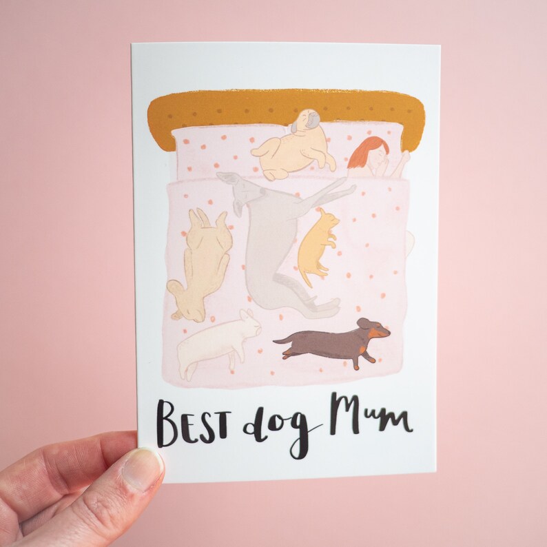 Meilleure carte de maman de chien, carte de chien de jour de mère, meilleure carte de maman de chien, de la carte de chien, cadeau de chien, cadeau de fête des mères image 3