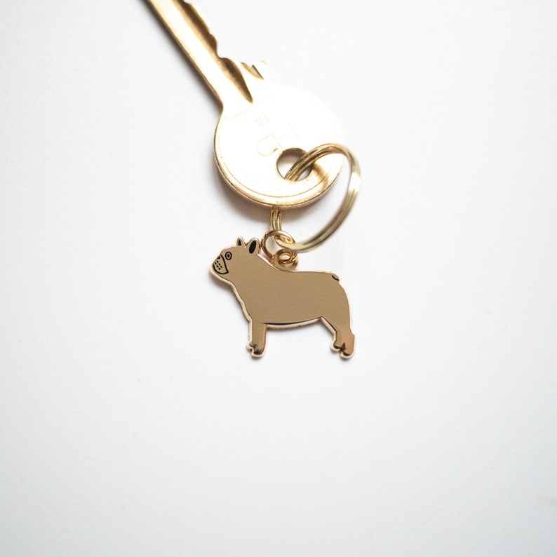 Frenchie Dog Tag Dog ID Tag French Bulldog Keyring Frenchie Etsy