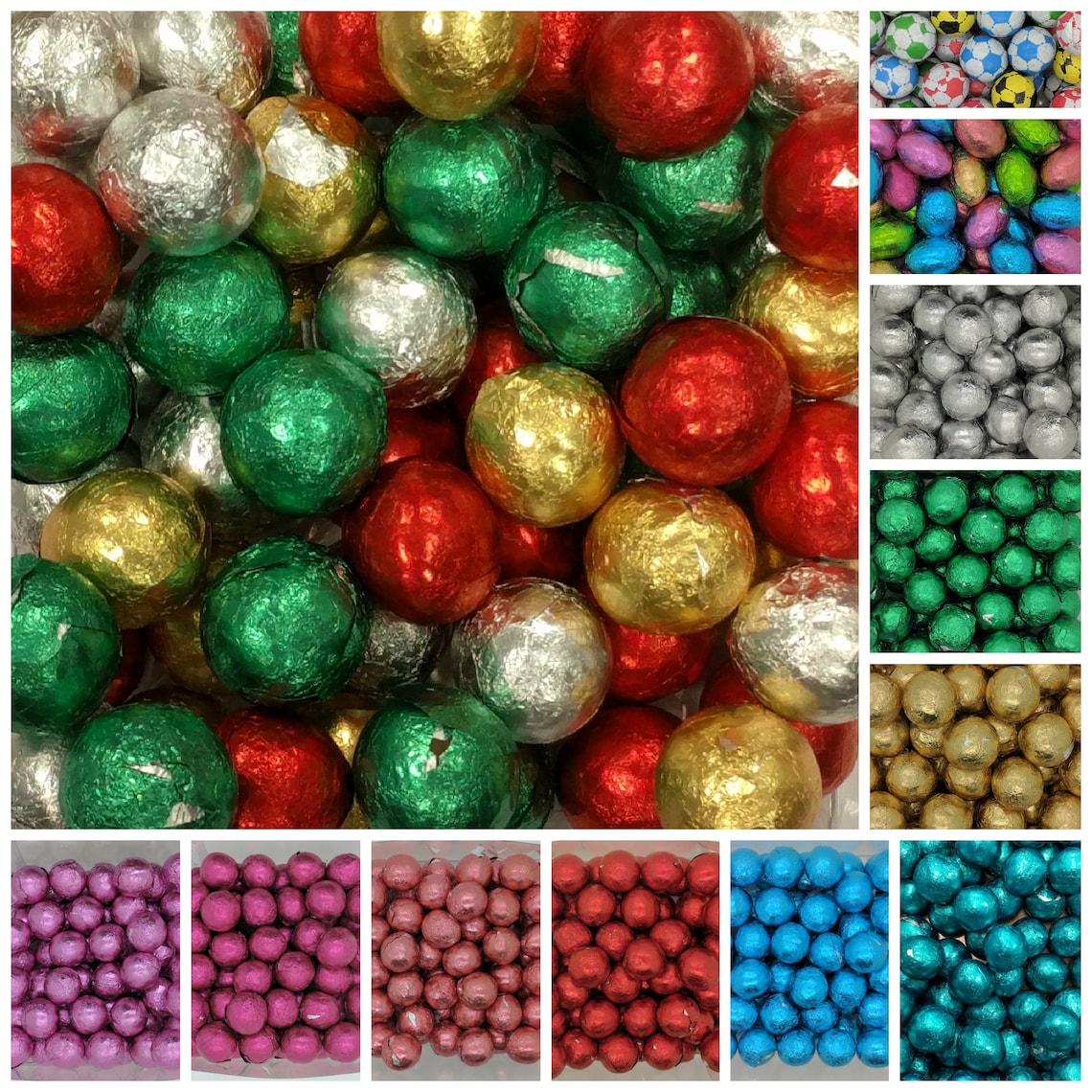 Milk Chocolate Foil BALLS Wrapped Wedding Christmas Valentines Etsy