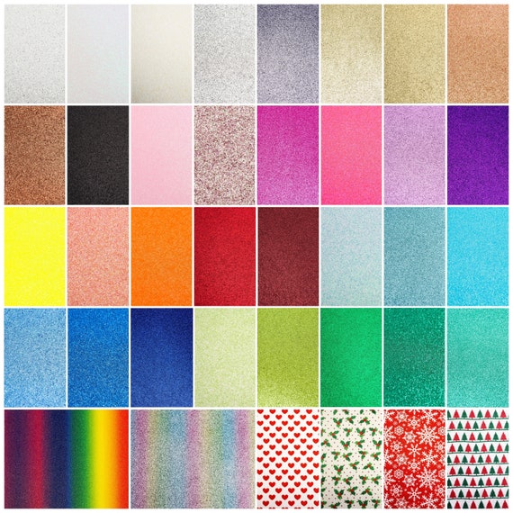 MULTI-COLORED GRADIENT - Glitter Cardstock 12x12 (Pack of 10