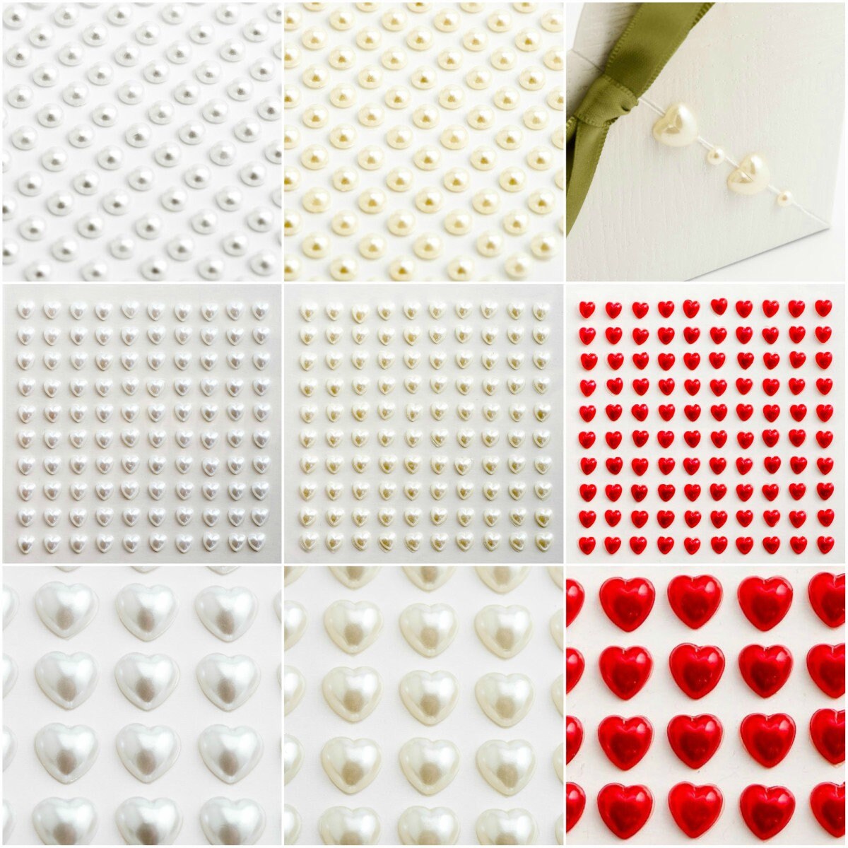 Self Adhesive Pearl Sheets 4mm 6mm 10mm Gems Stick on Craft Etsy UK