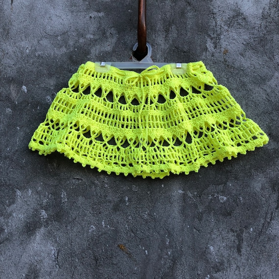 Neon crochet skirt hot sale