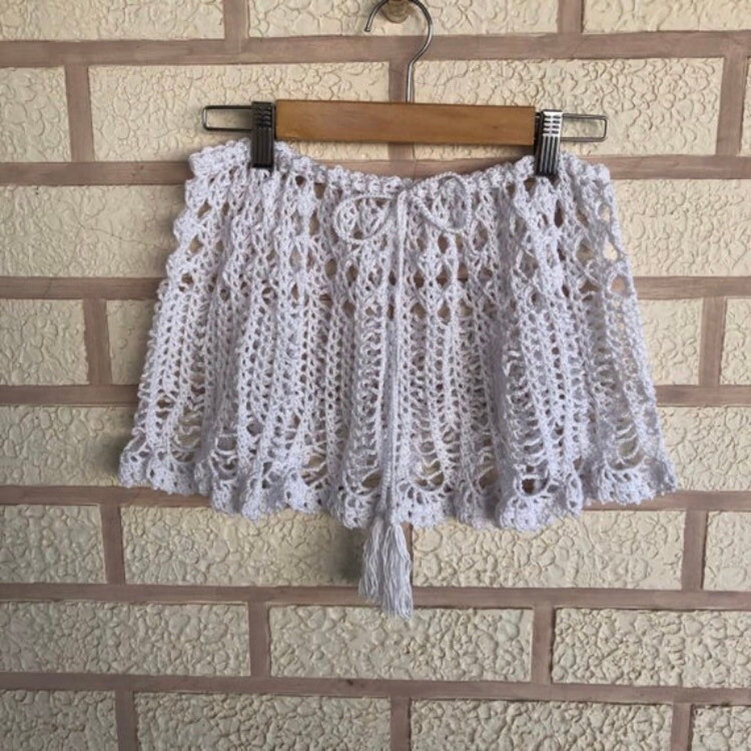 Crochet Skirt Beach Cover up Pattern Woman Crochet Mini Skirt Summer