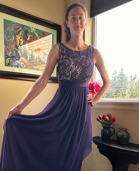 slim fit dress slacks Dark Purple Satin Long Sleeves Beaded Velvet Bridesmaid Dress, Purple –  Cutedressy main image 0