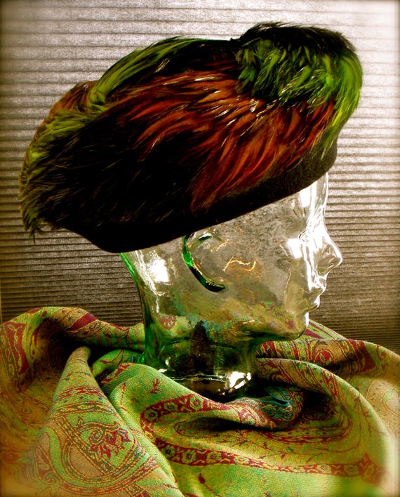 Feather Beret by Couture Hat Designer Mindy Fradkin of 