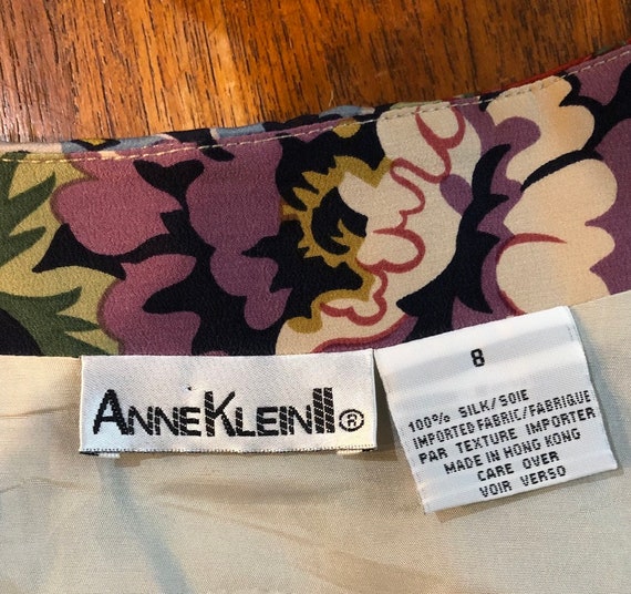 Anne Klein Silk Sarong Skirt in Beautiful Floral … - image 7