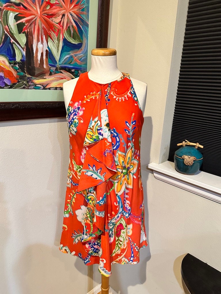 Ralph lauren orange dress sales