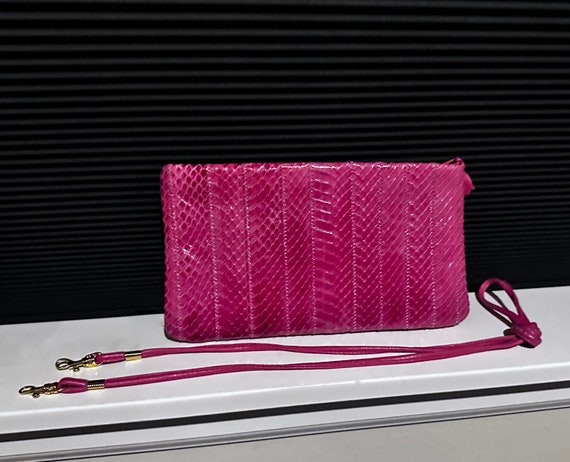 Barbie Pink Snakeskin Clutch Purse NOS 1980s Etsy
