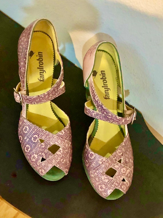 Farylrobin 1940s Style Platform Open Toe Pumps in… - image 6