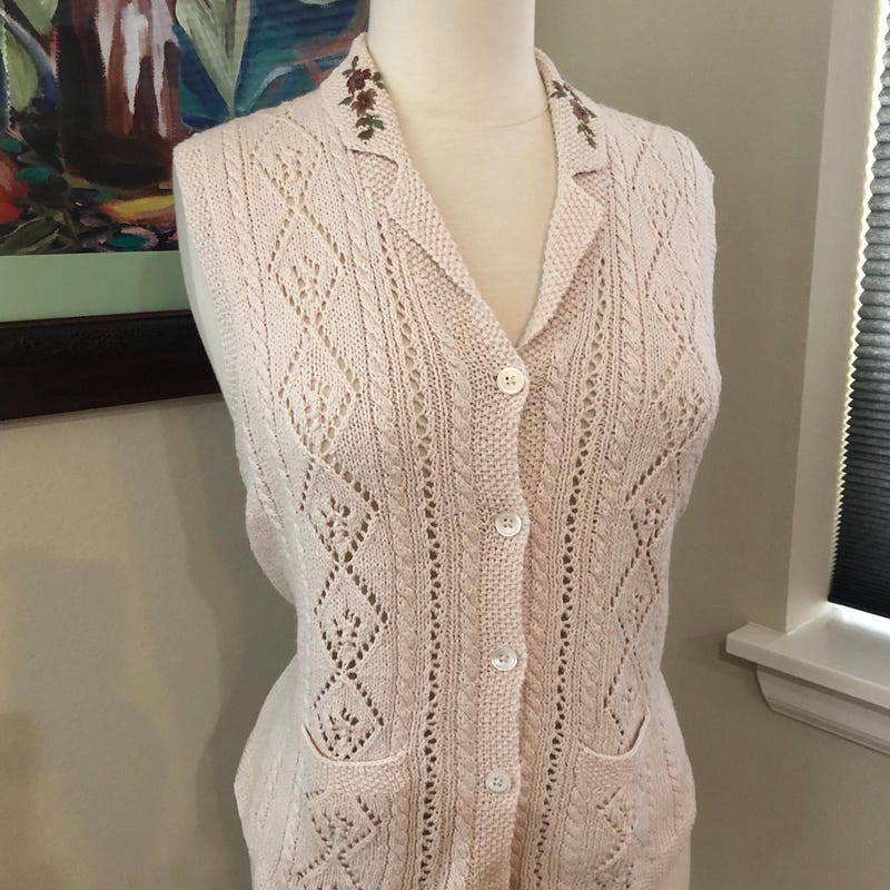 RALPH LAUREN hand knitted wool vest