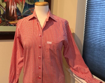 Camisa de cuadros vichy rojos y blancos de Facconable (tallas XS a S)