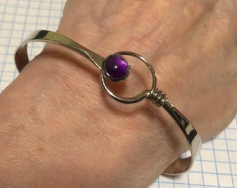 Ed Levin Grand Saratoga Bracelet in Sterling Silver w/ Amethyst - Ladies&#39; Med.